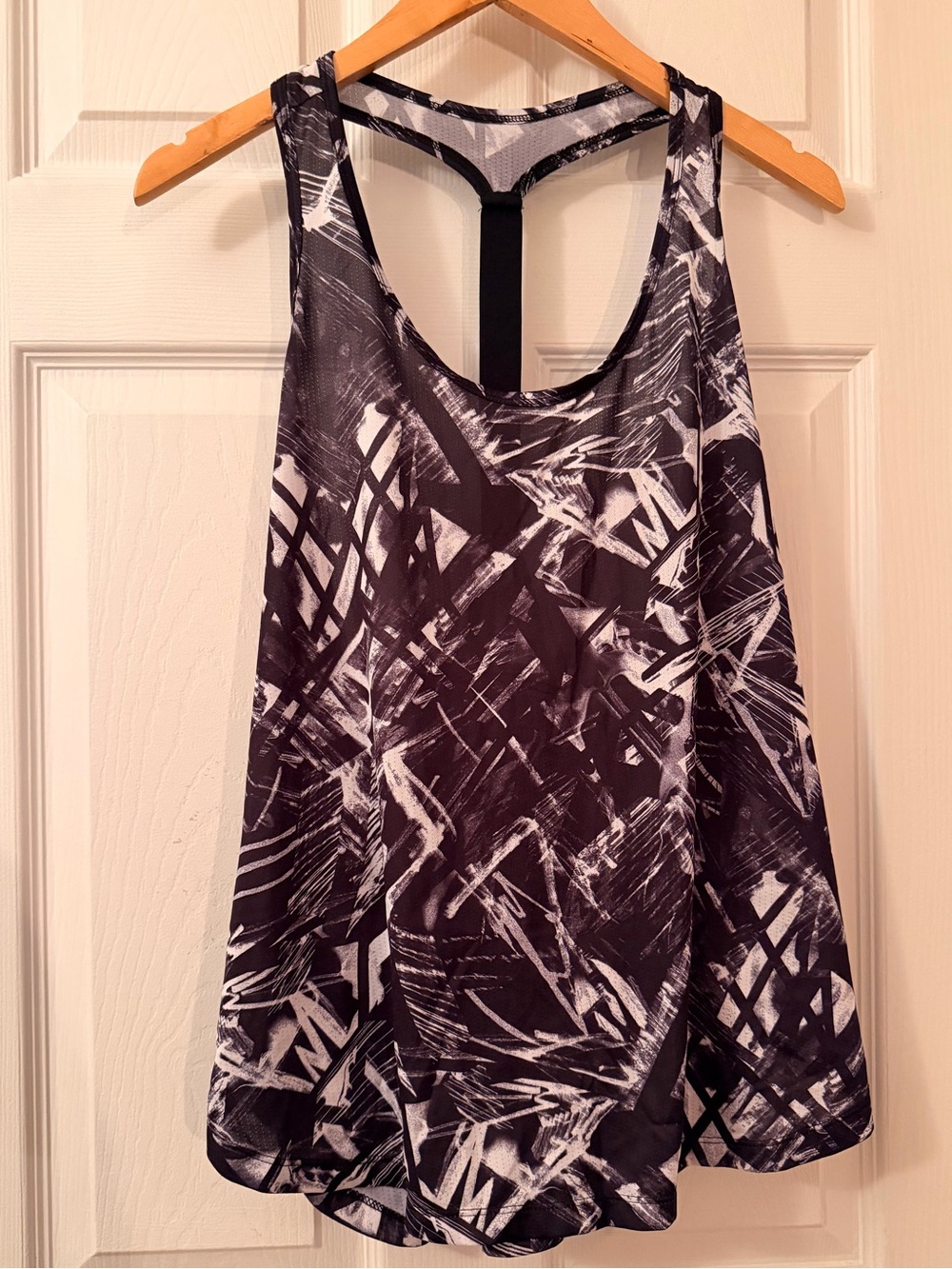 Marble Abstract Racerback Tank Top - activewear Women’s  size XL